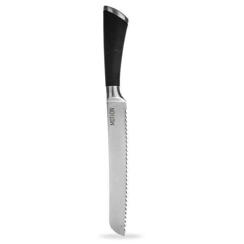 Bread knife with 19.5 cm stainless steel blade and comfortable handle