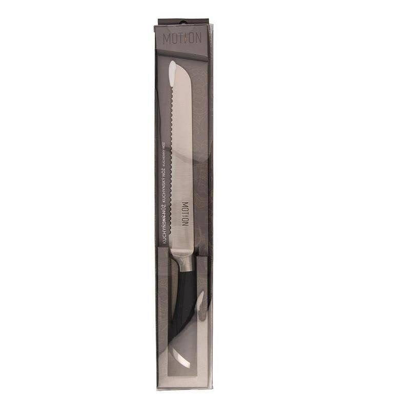 Bread knife with 19.5 cm stainless steel blade and comfortable handle
