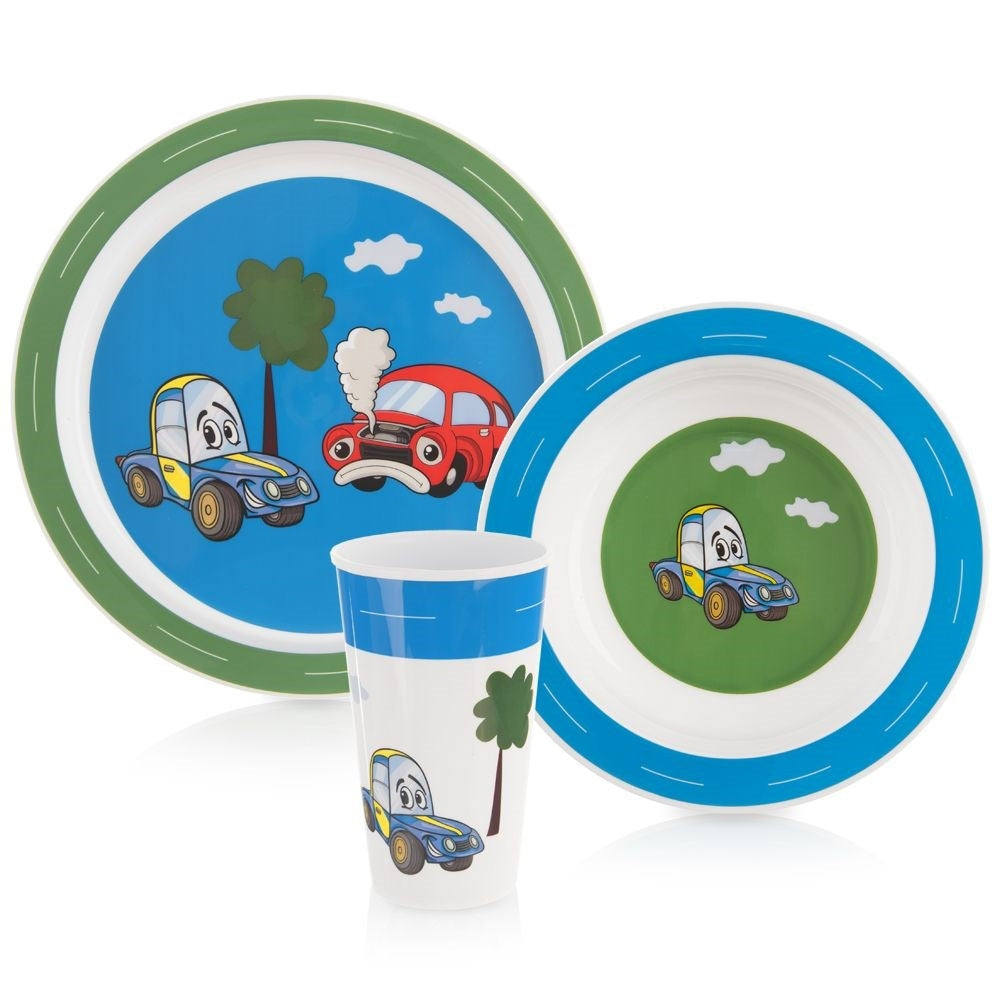Breakfast Set for Children - Plate, Bowl, Mug with Children's Motif