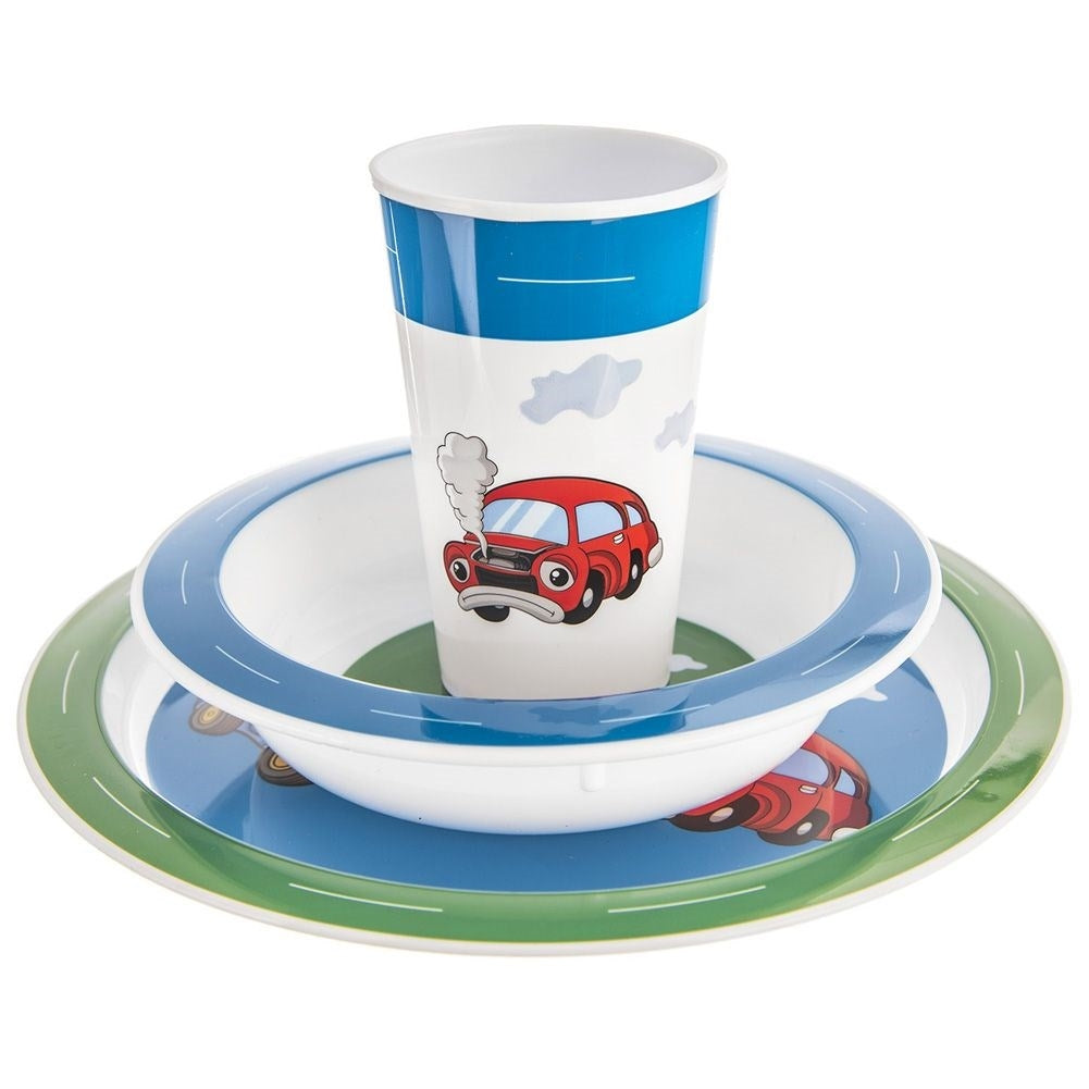 Breakfast Set for Children - Plate, Bowl, Mug with Children's Motif