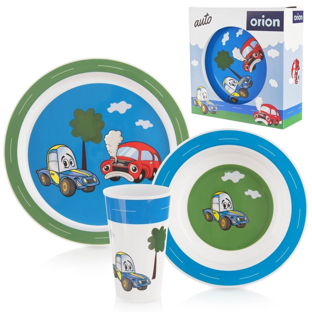 Breakfast Set for Children - Plate, Bowl, Mug with Children's Motif