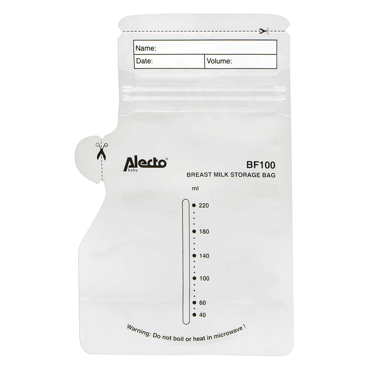 Breast Milk Storage Bags, 220ml, 100 Pack, Leak-Proof
