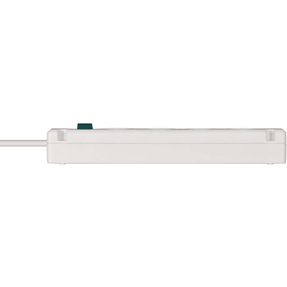 Bremounta power strip 4-way (multi-socket with 90 degree socket, power strip with mounting option and 1.5 m cable) white TYPE F