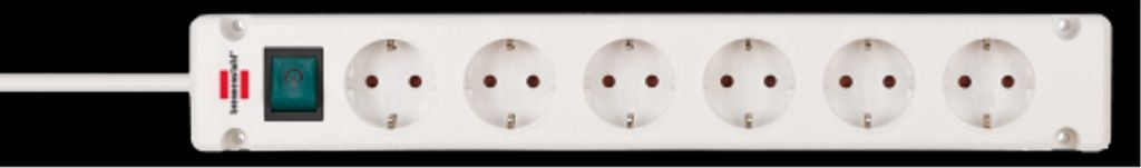 Brennenstuhl Bermounta 6-socket Power socket, 3m - White