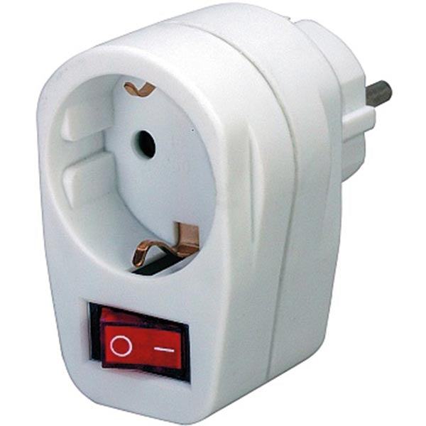 Brennenstuhl branch socket, 1xCEE 7/4 socket, 1xCEE 7/7 connection, circuit breaker, white