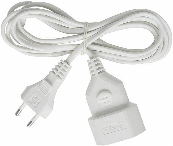 Brennenstuhl ungrounded appliance cable, 5m - White