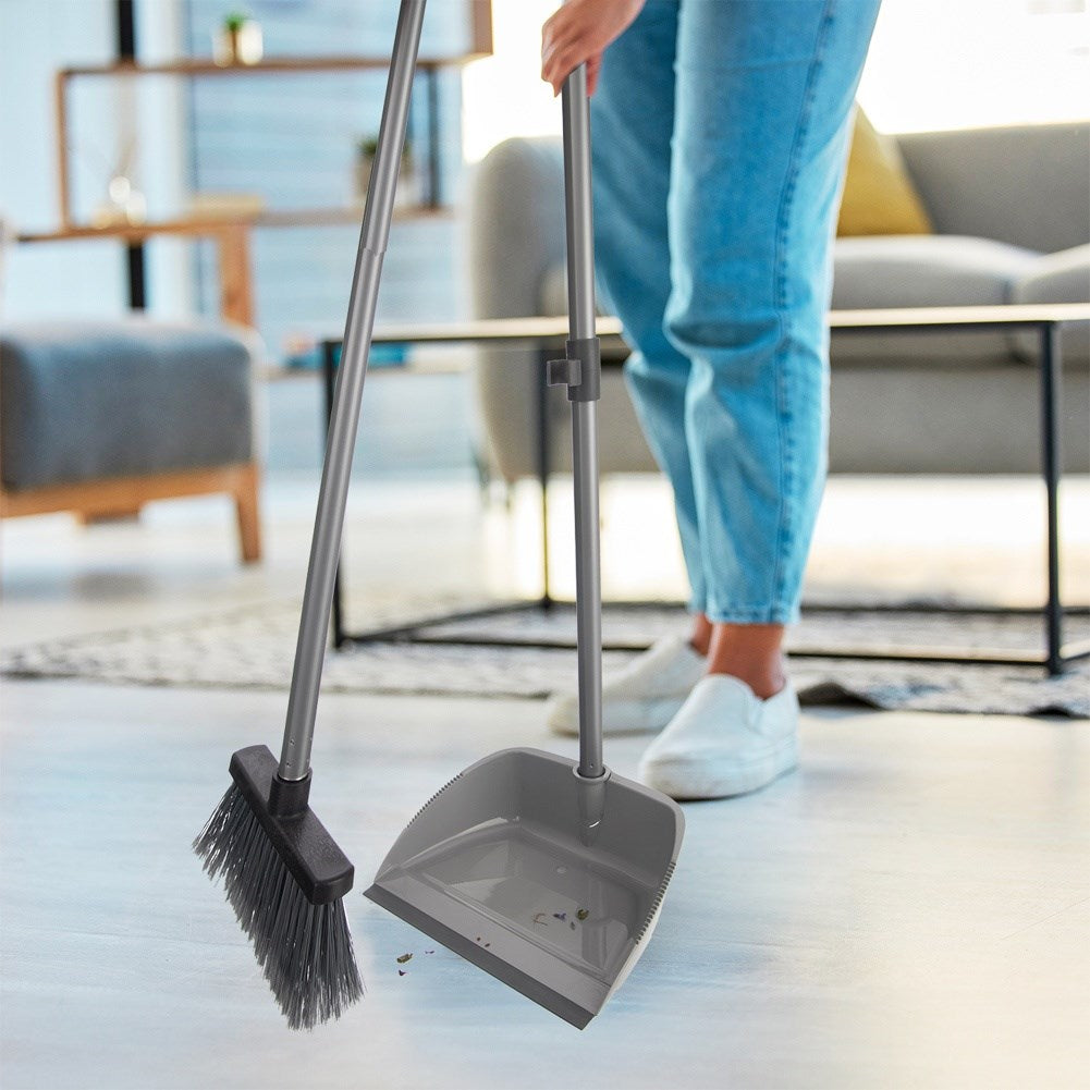 Broom with dustpan, long, 87 cm