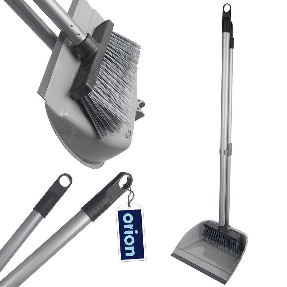 Broom with dustpan, long, 87 cm