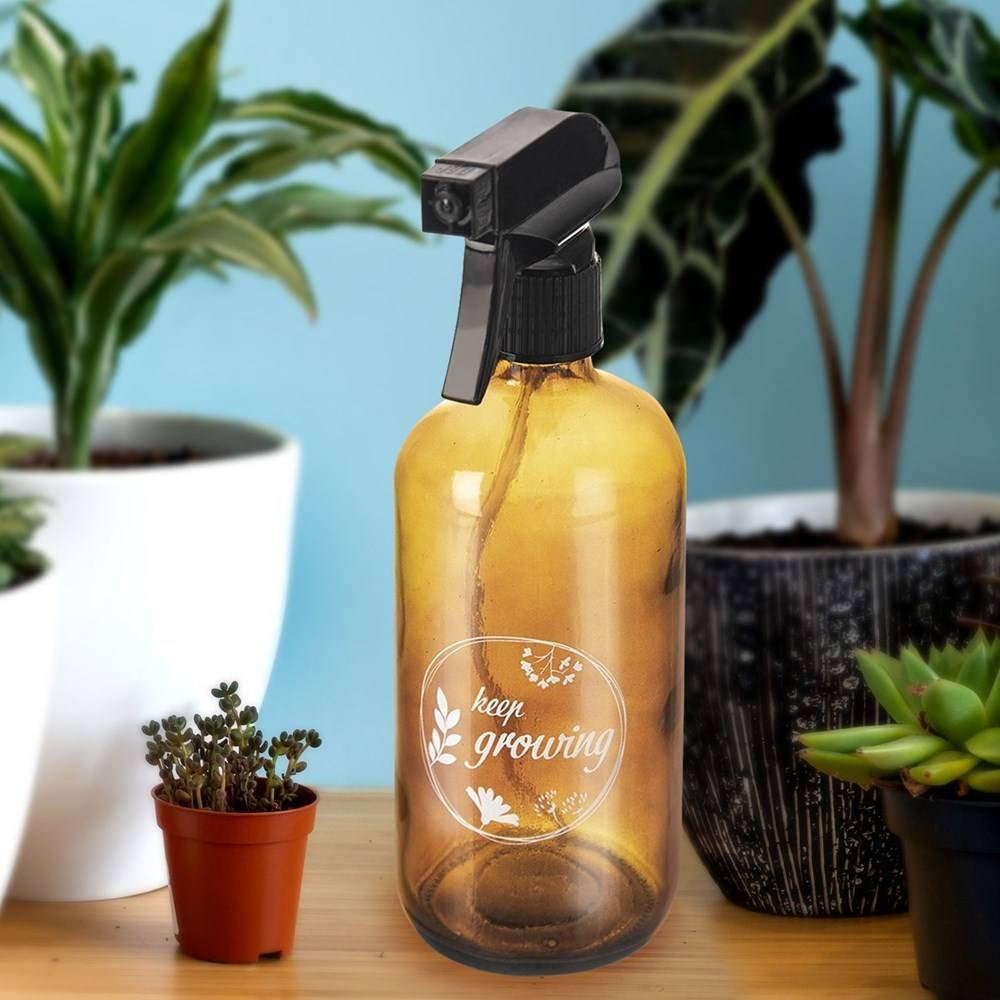 Brown Glass Hand Sprayer with Double Jet for Water & Chemicals