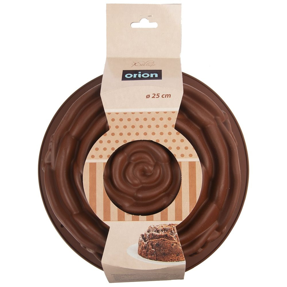 Brown Silicone Mold: Non-stick Rose-shaped Baking