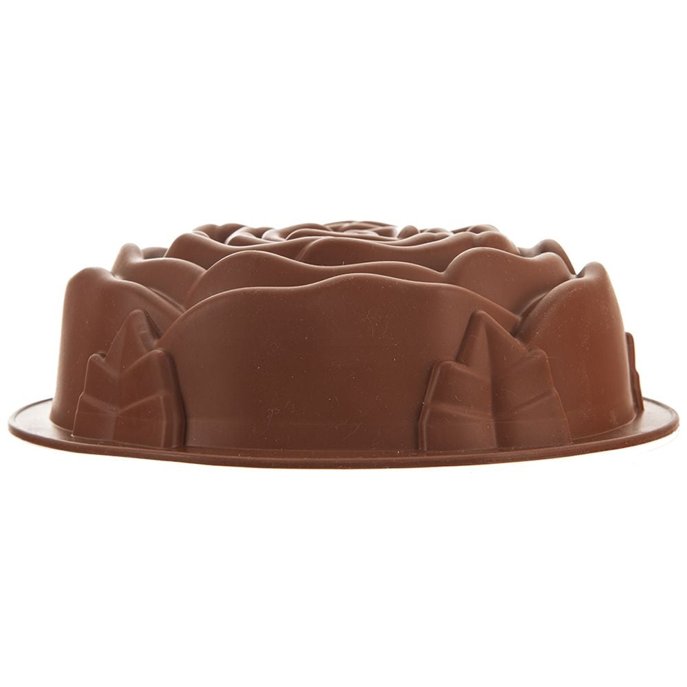 Brown Silicone Mold: Non-stick Rose-shaped Baking
