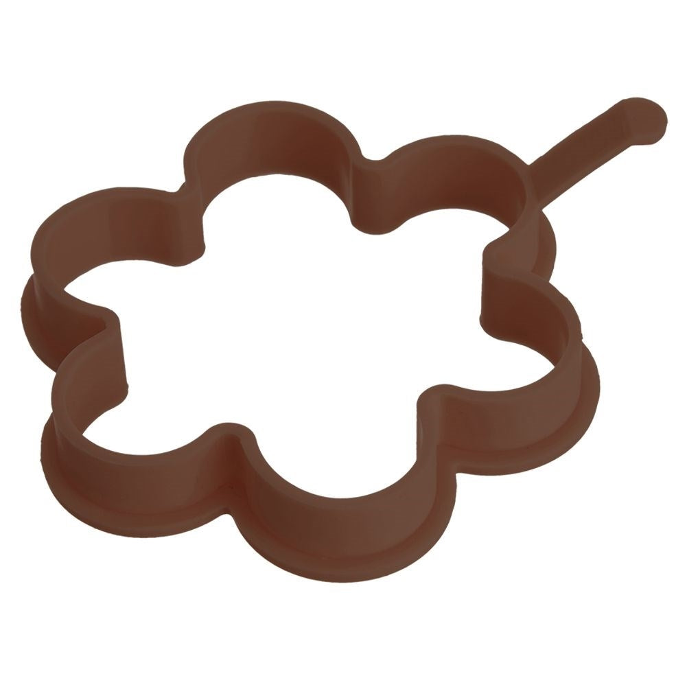 Brown Silicone Mold for Fried Eggs & Pancakes in Flower Shape