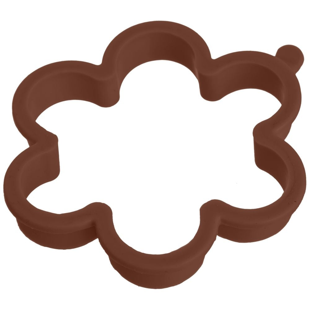 Brown Silicone Mold for Fried Eggs & Pancakes in Flower Shape