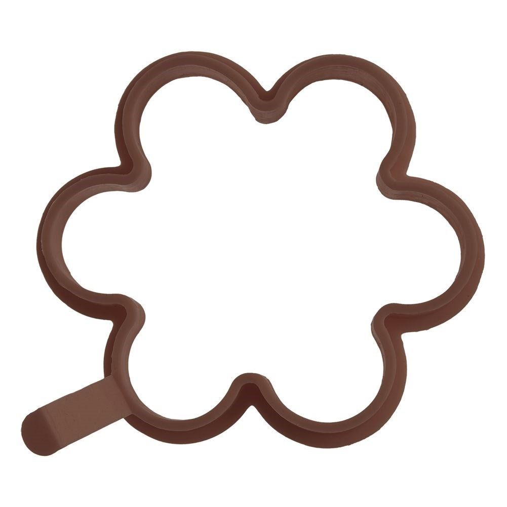Brown Silicone Mold for Fried Eggs & Pancakes in Flower Shape