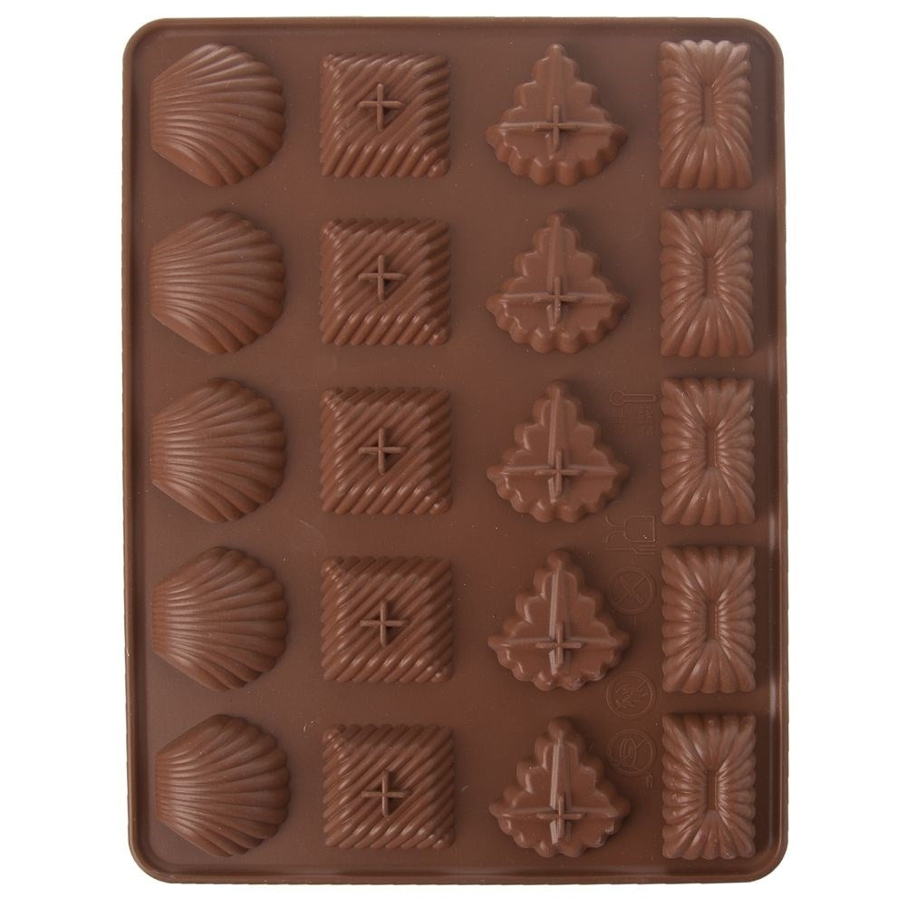Brown Silicone Mold for Pralines in Different Shapes