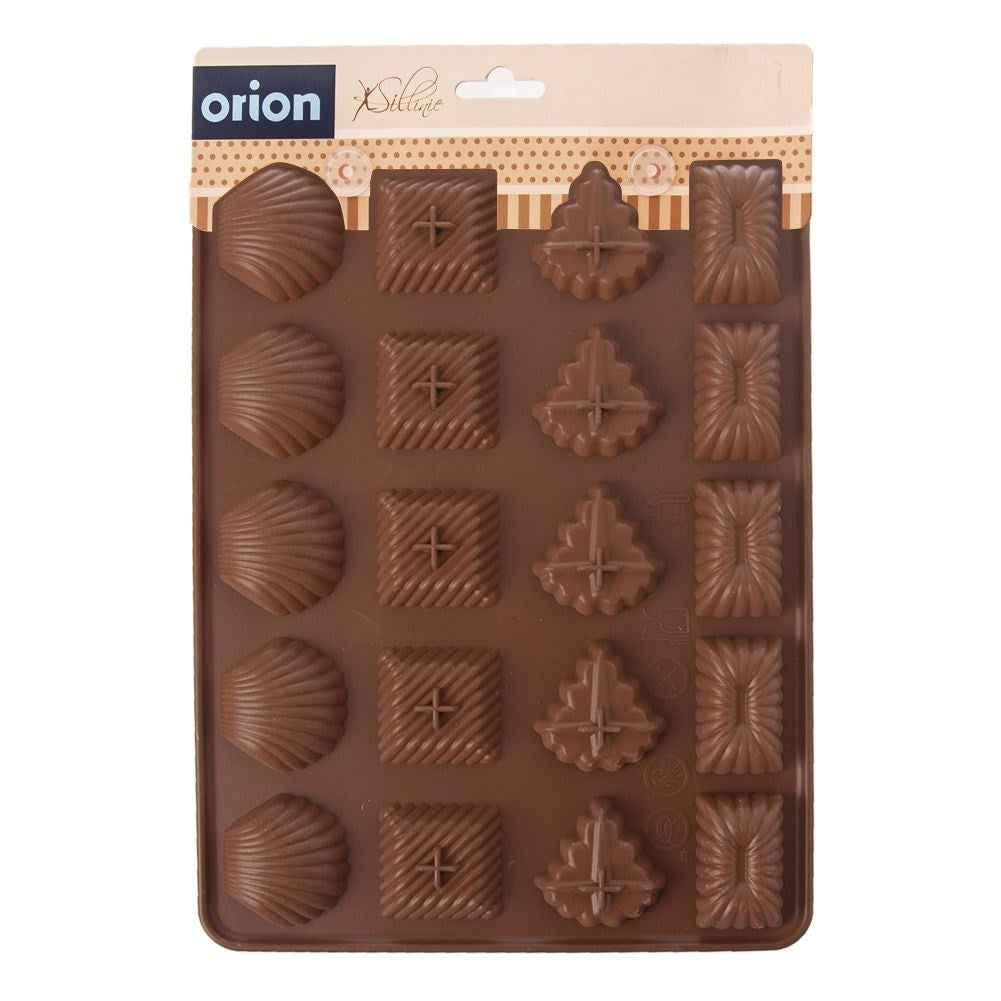 Brown Silicone Mold for Pralines in Different Shapes