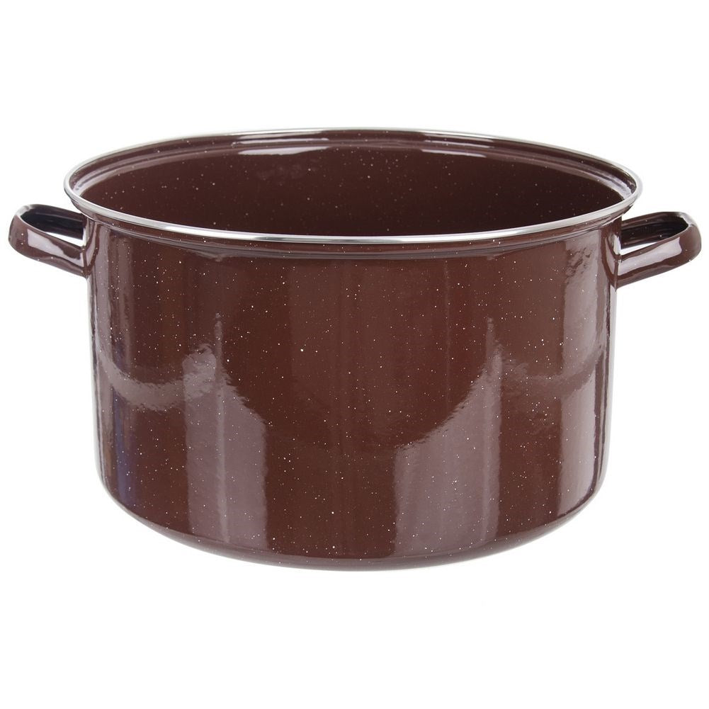 Brown enameled pot BROWN 40 cm, 26 l