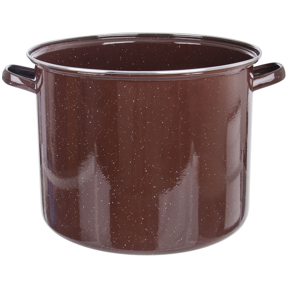 Brown enameled pot BROWN 40 cm, 39 l