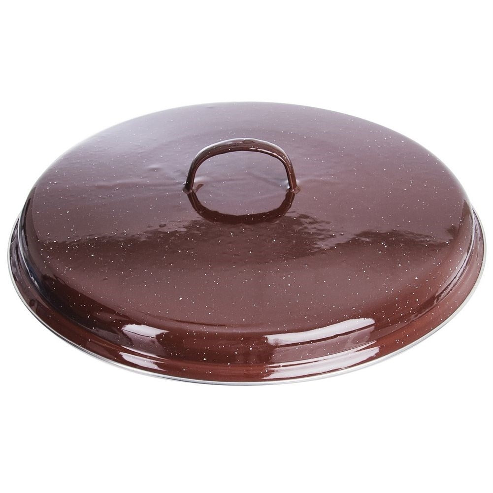 Brown enamelled steel lid for 40 cm container, dishwasher safe