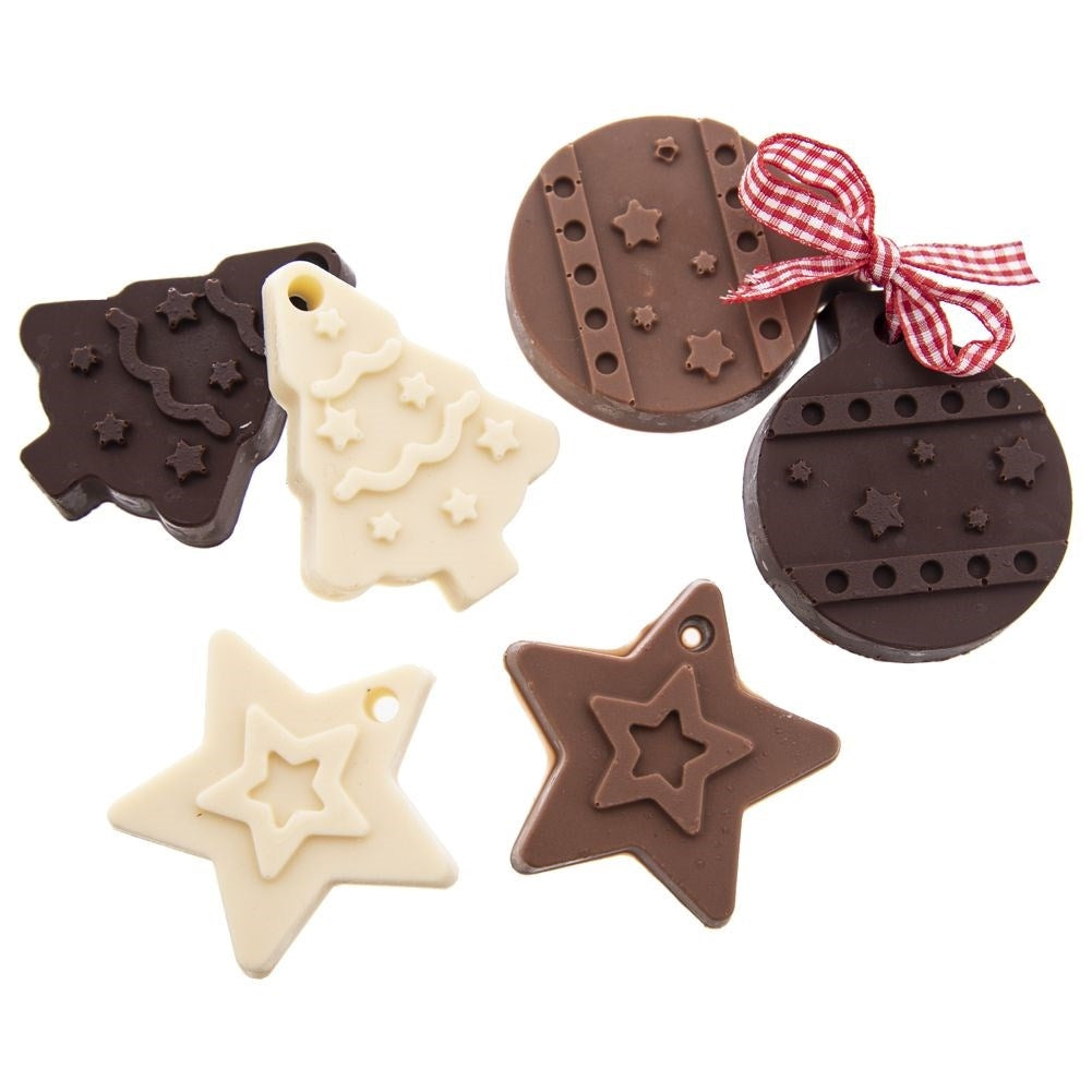 Brown silicone mold for crunchy Christmas cookies, oven safe 220°C