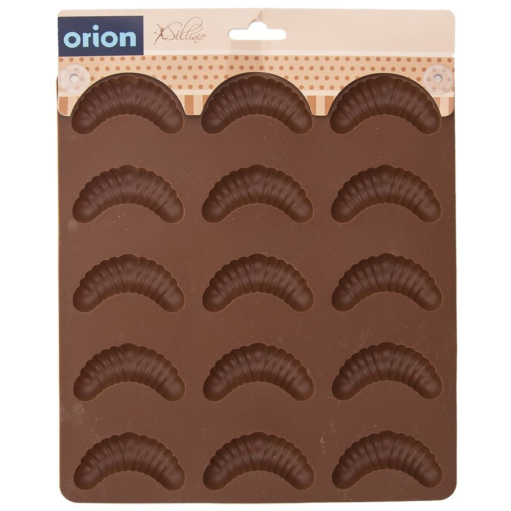 Brown silicone mold for crunchy croissants