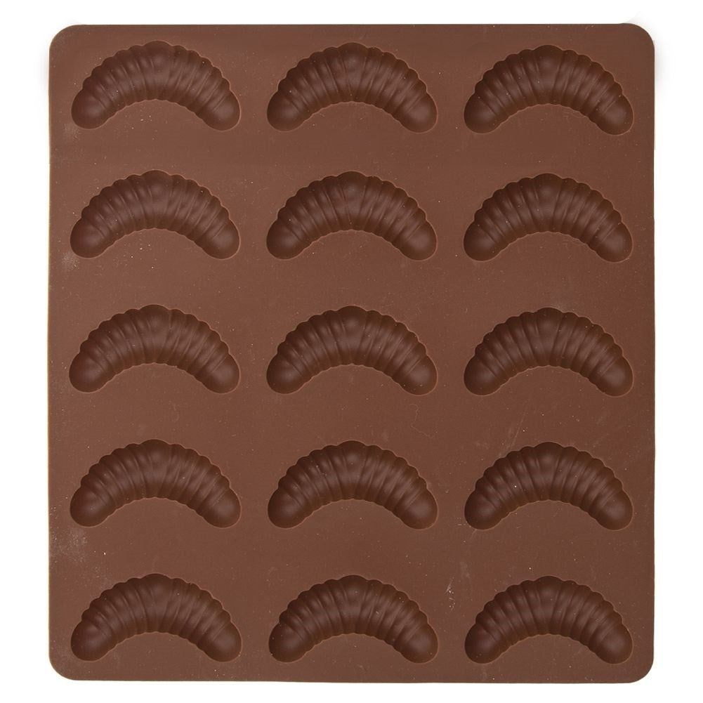 Brown silicone mold for crunchy croissants