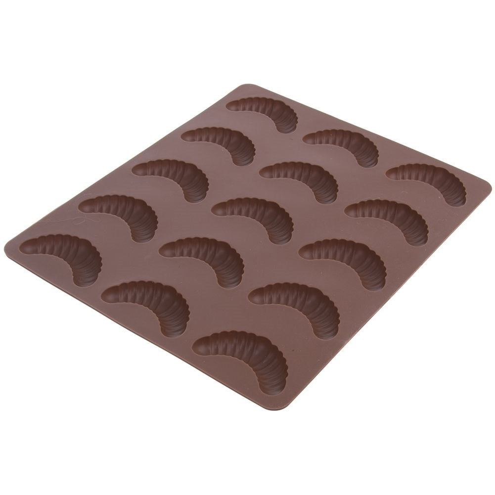 Brown silicone mold for crunchy croissants