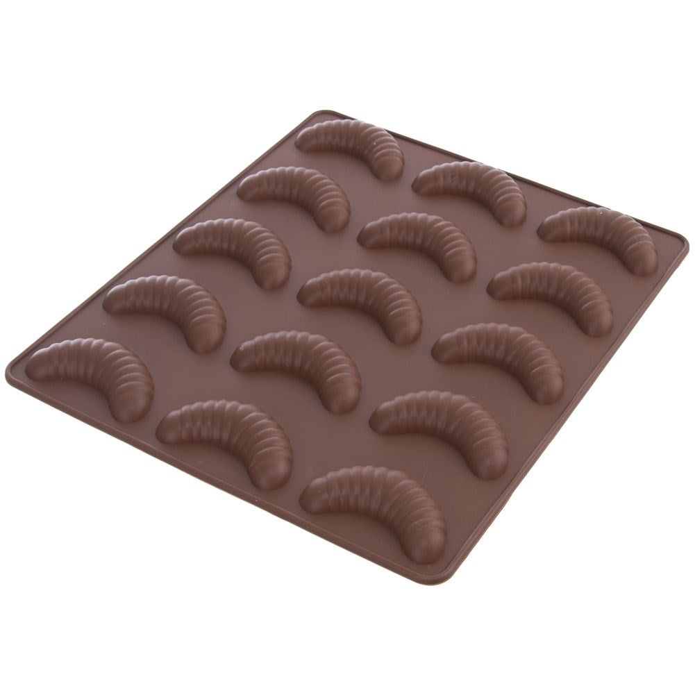 Brown silicone mold for crunchy croissants