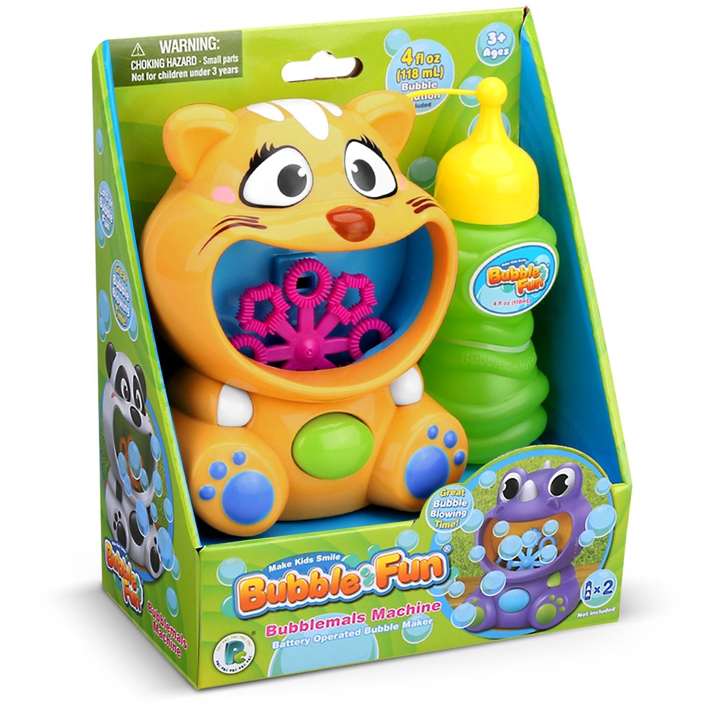 Bubble machine in the shape of a yellow cat - Ricokids RK-900