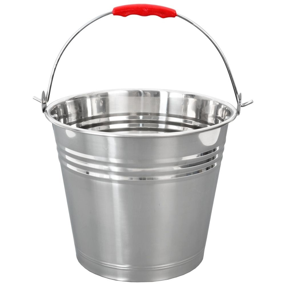 Bucket 12 liters in stainless steel with comfortable handle