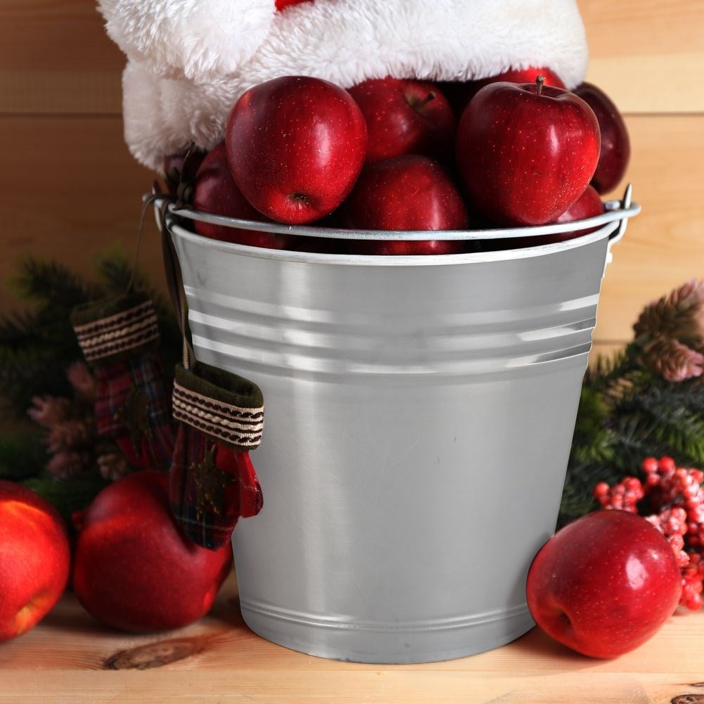 Bucket 12 liters in stainless steel with comfortable handle