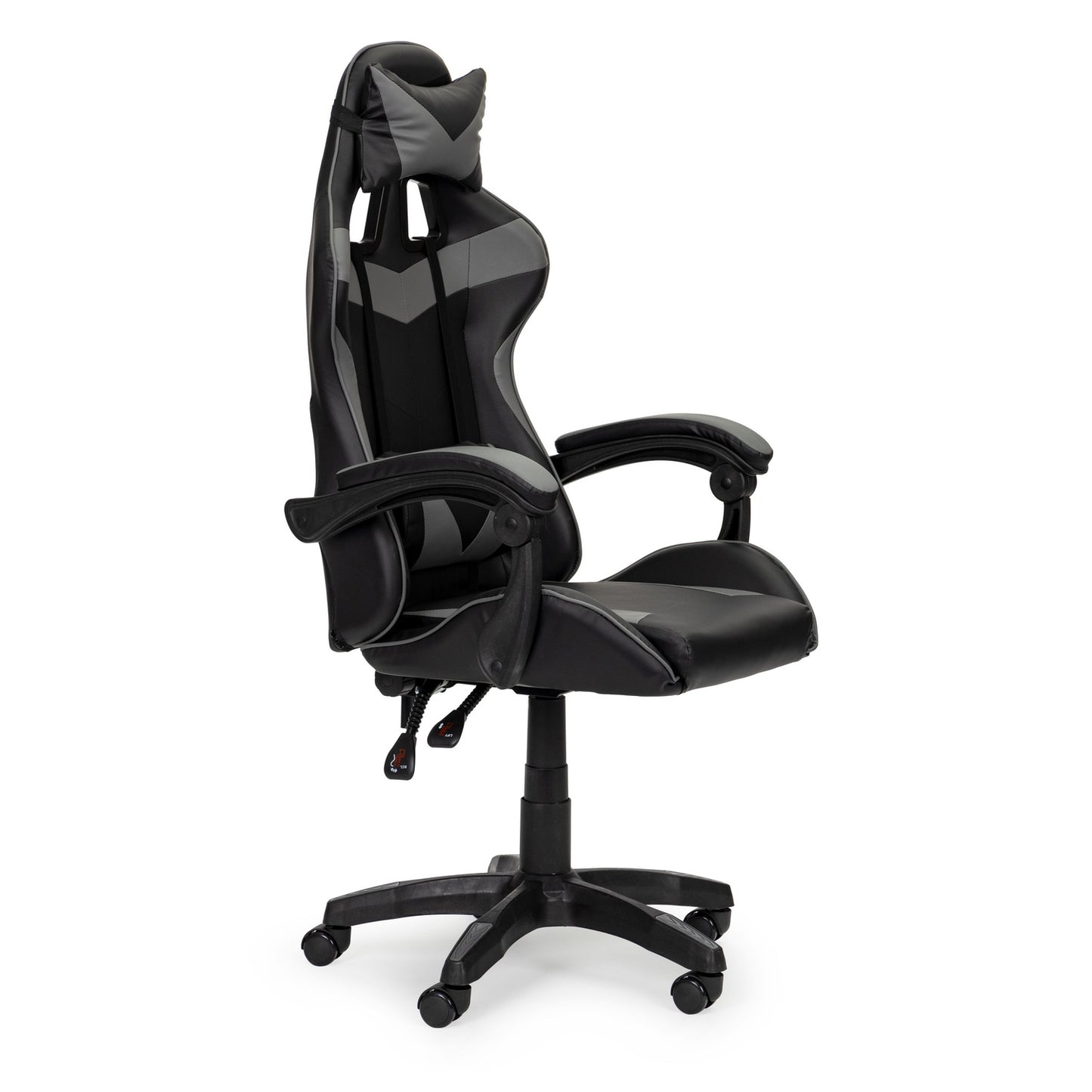 Bucket gaming chair, office chair with adjustment and cushions