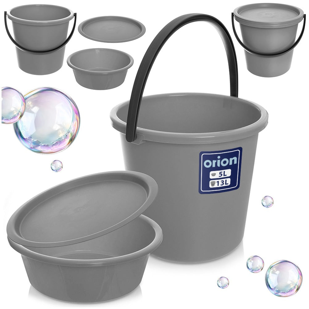 Bucket with bowl and lid 5 / 13l 3 pcs.