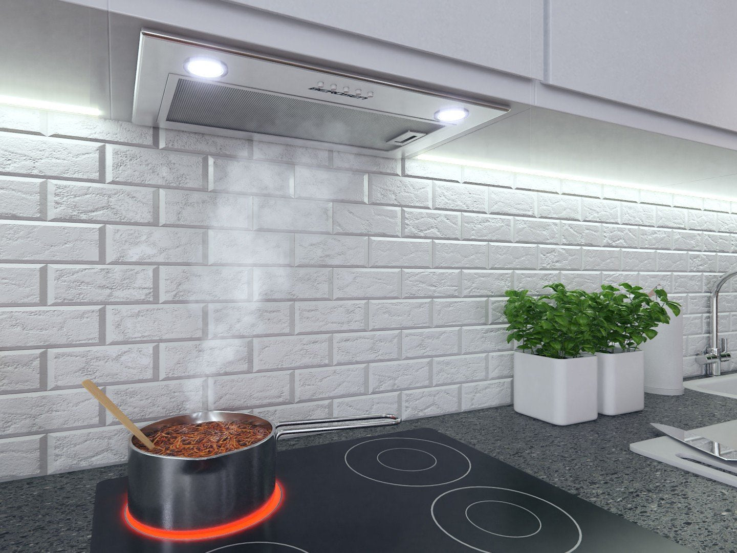 Built-in kitchen hood 52 cm Berdsen BT-231 INOX