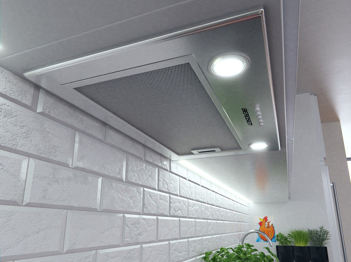 Built-in kitchen hood 52 cm Berdsen BT-231 INOX
