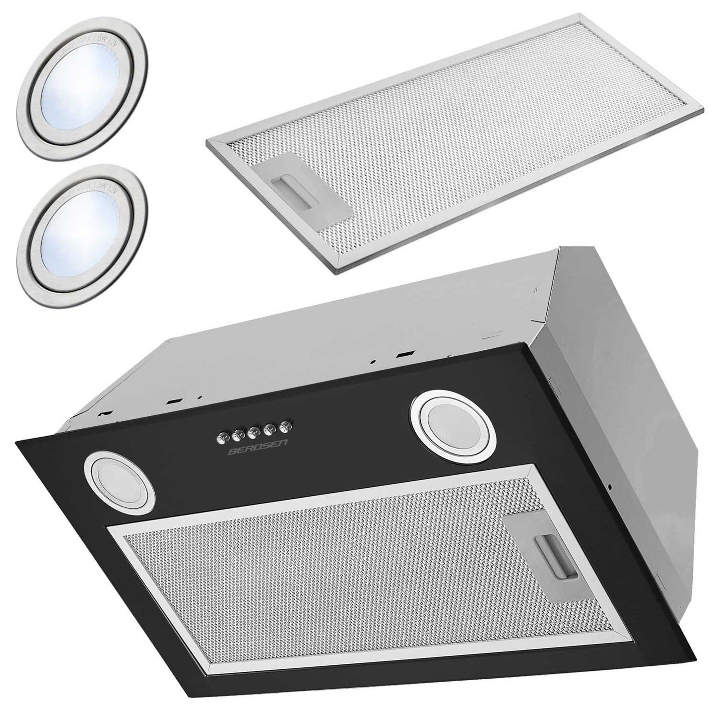 Built-in kitchen hood 52 cm Berdsen BT-232 black