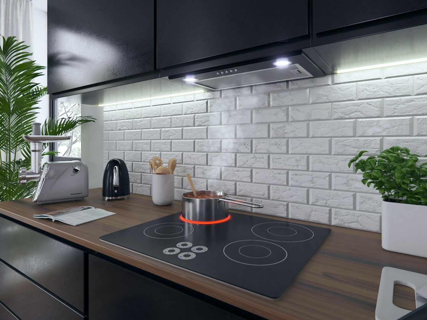 Built-in kitchen hood 52 cm Berdsen BT-232 black