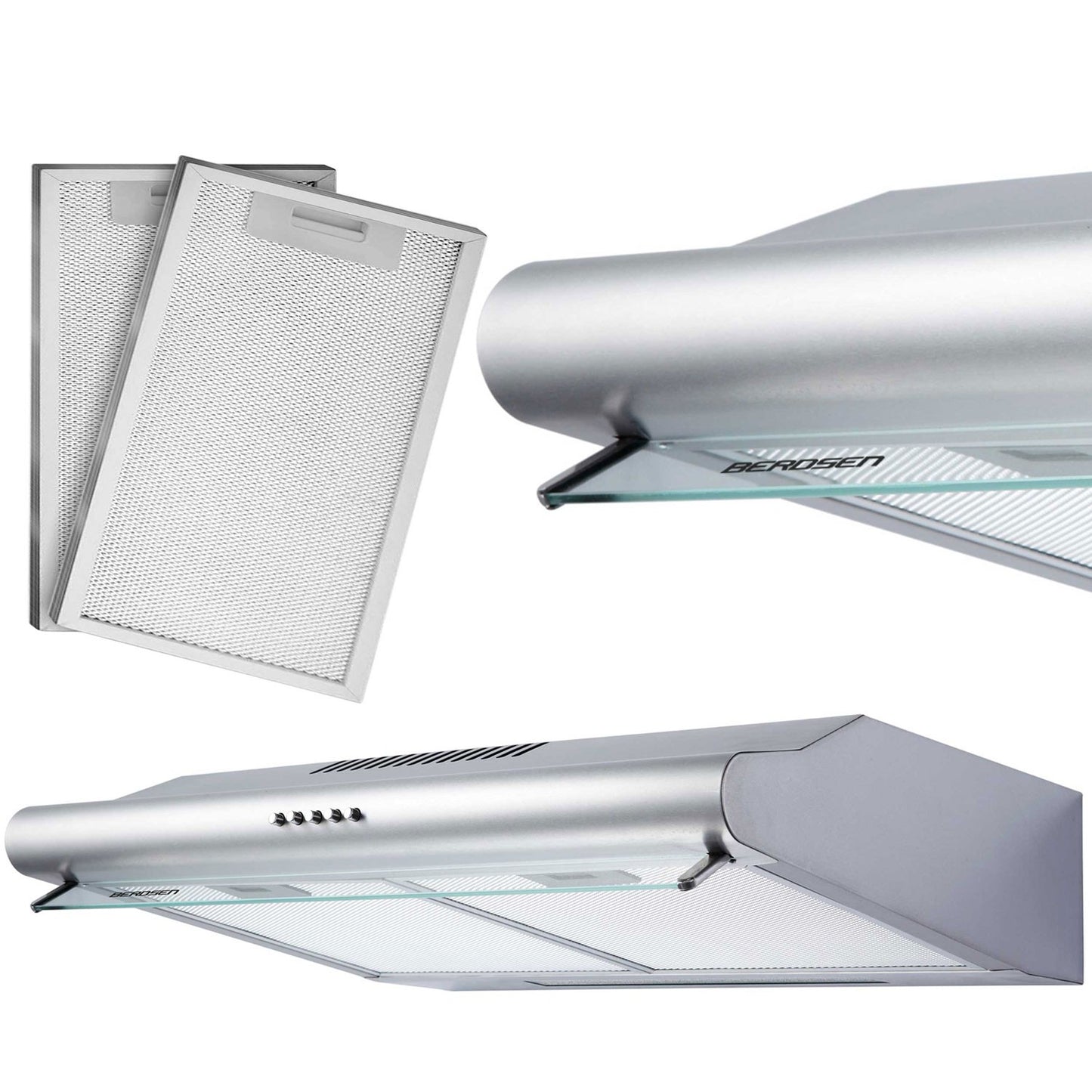Built-in kitchen hood - 60 cm Berdsen BE-10-A Stainless Steel
