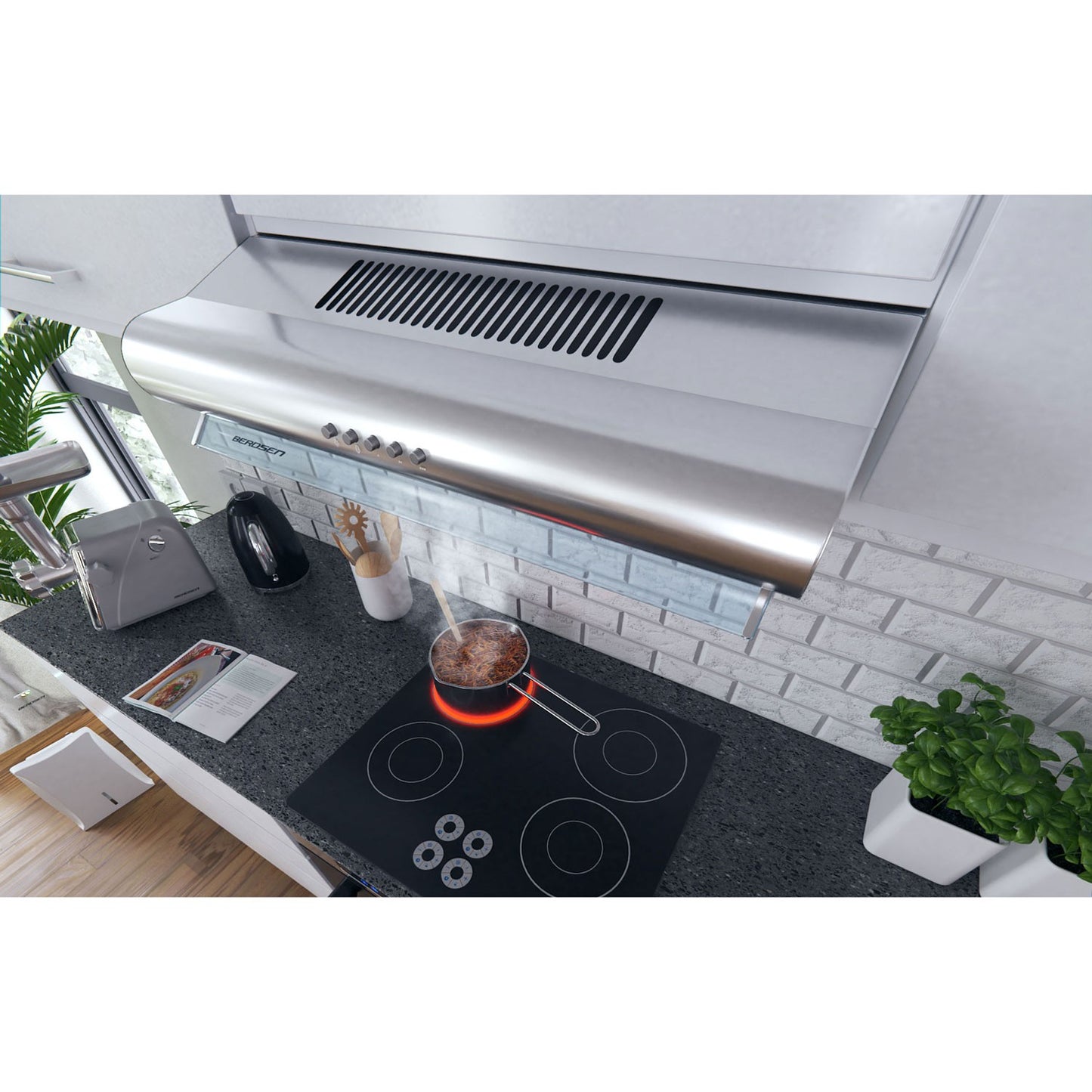 Built-in kitchen hood - 60 cm Berdsen BE-10-A Stainless Steel