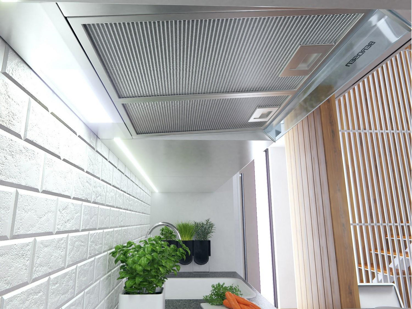 Built-in kitchen hood - 60 cm Berdsen BE-10-A Stainless Steel