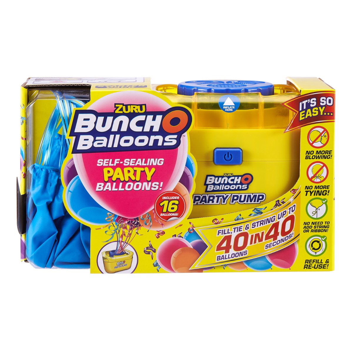 Bunch O Balloons Kit - 16 blauwe ballonnen met pomp