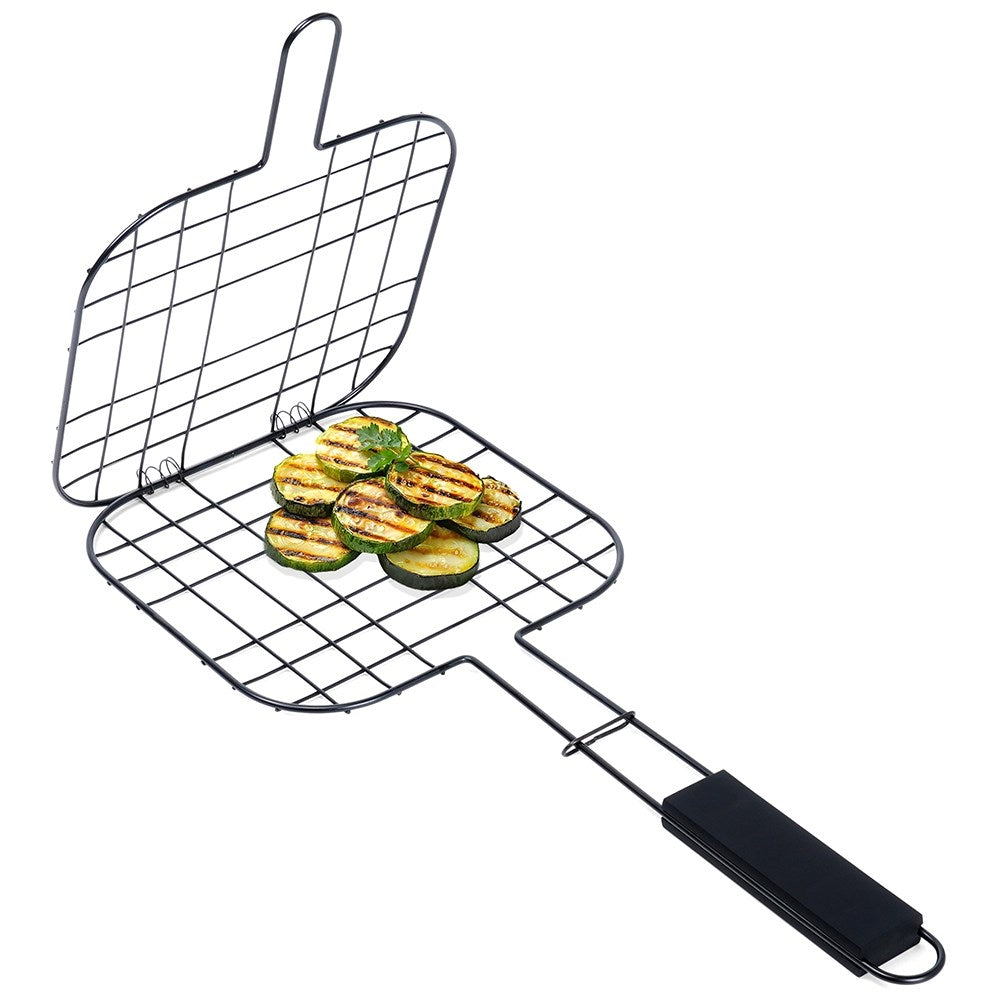 Burger grill grate, metal, black, non-stick, 49x21.1 cm