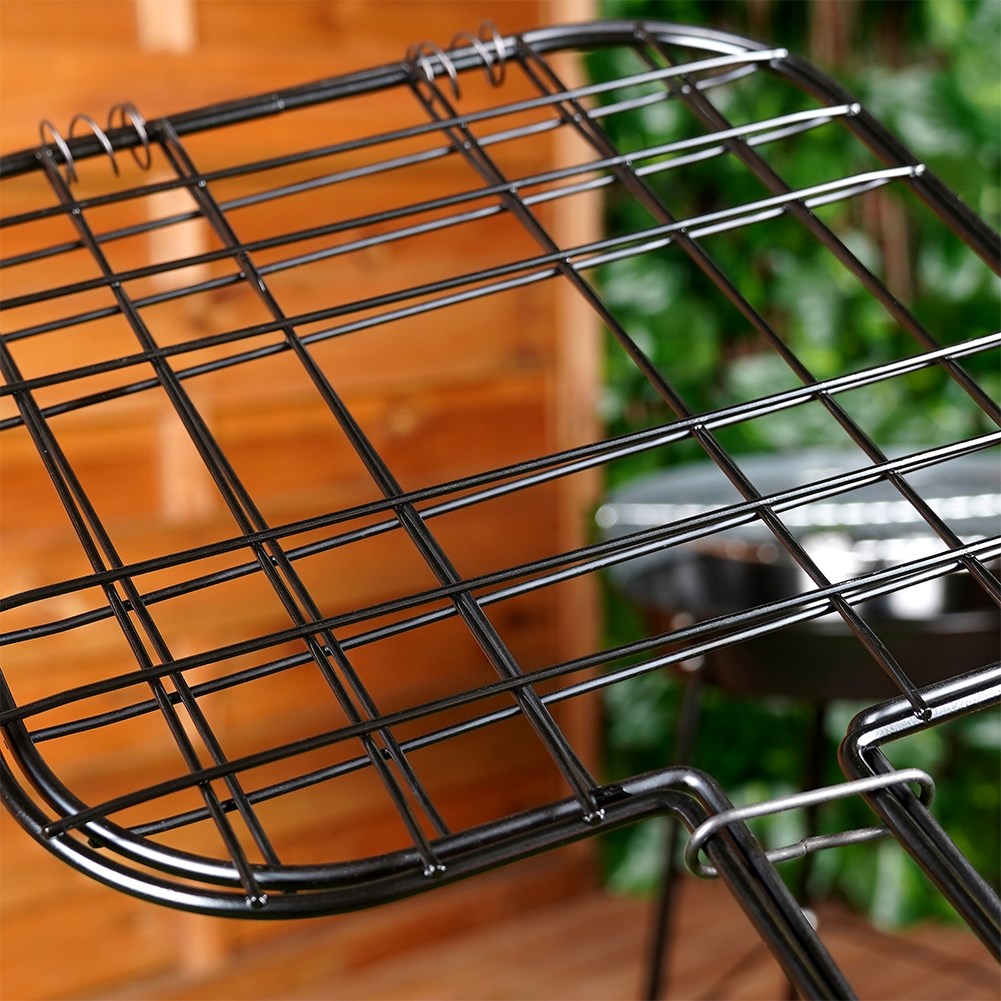 Burger grill grate, metal, black, non-stick, 49x21.1 cm