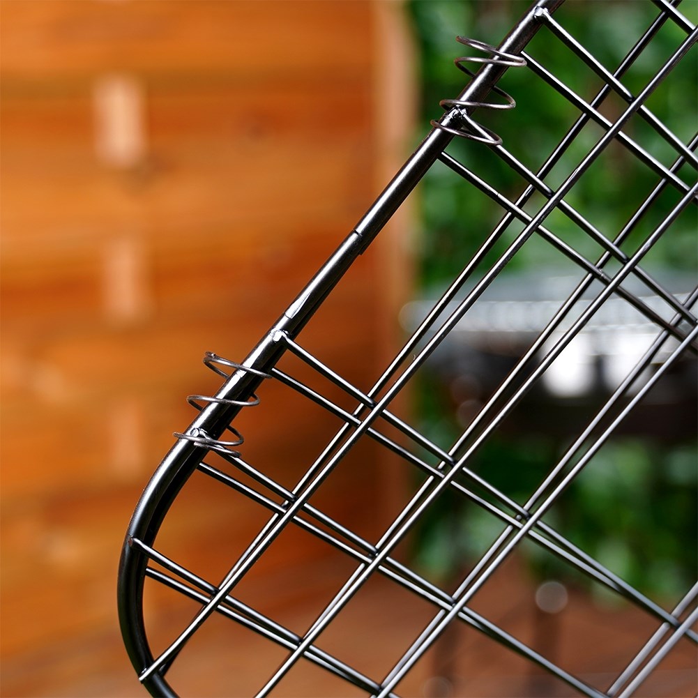 Burger grill grate, metal, black, non-stick, 49x21.1 cm