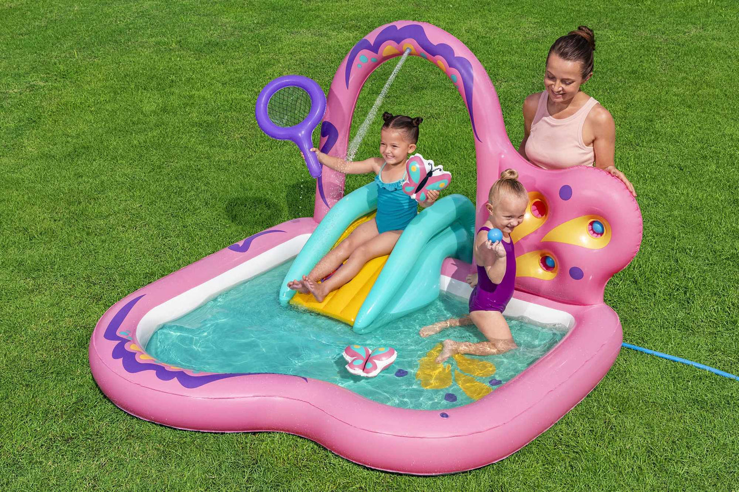 Butterfly Play Center with Slide and Sprinkler, 1.8m x 1.8m
