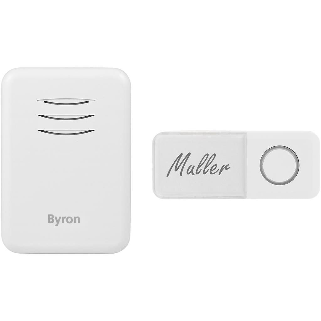 Byron Wireless Doorbell Battery Powered - White