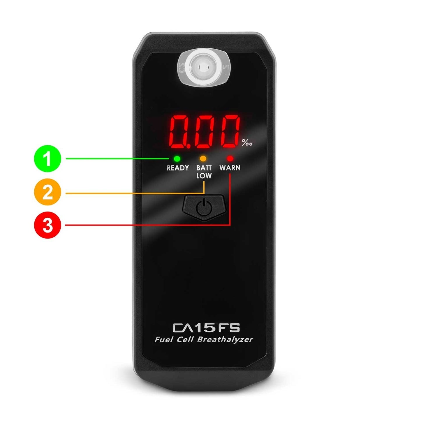 CA 15FS electrochemical breathalyzer + mouthpieces