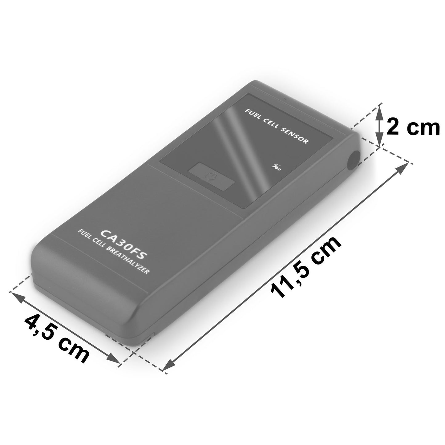 CA 30FS electrochemical breathalyzer + mouthpieces