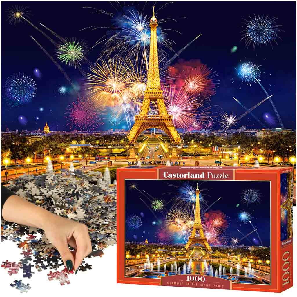 CASTORLAND Puzzle 1000el. Glamour of the Night, Paris - Fireworks over the Eiffel Tower