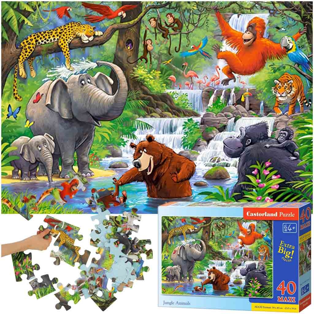 CASTORLAND Puzzle 40el. Maxi Jungle Animals - Jungle Animals